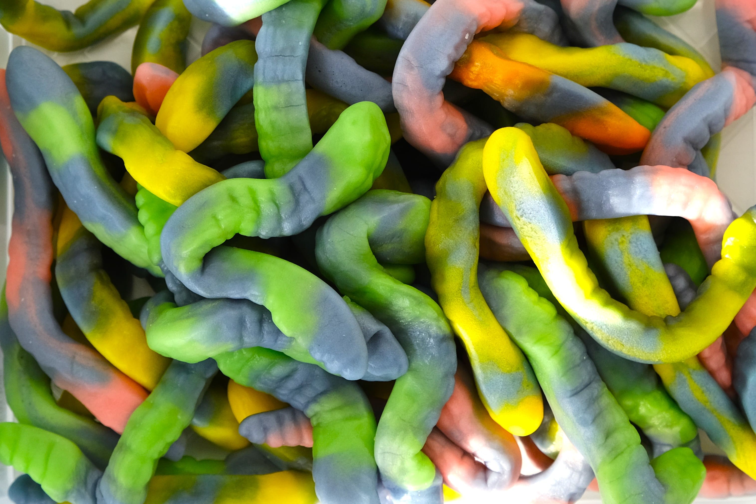 Halal snoep-zacht-zoet-gekleurde wormen