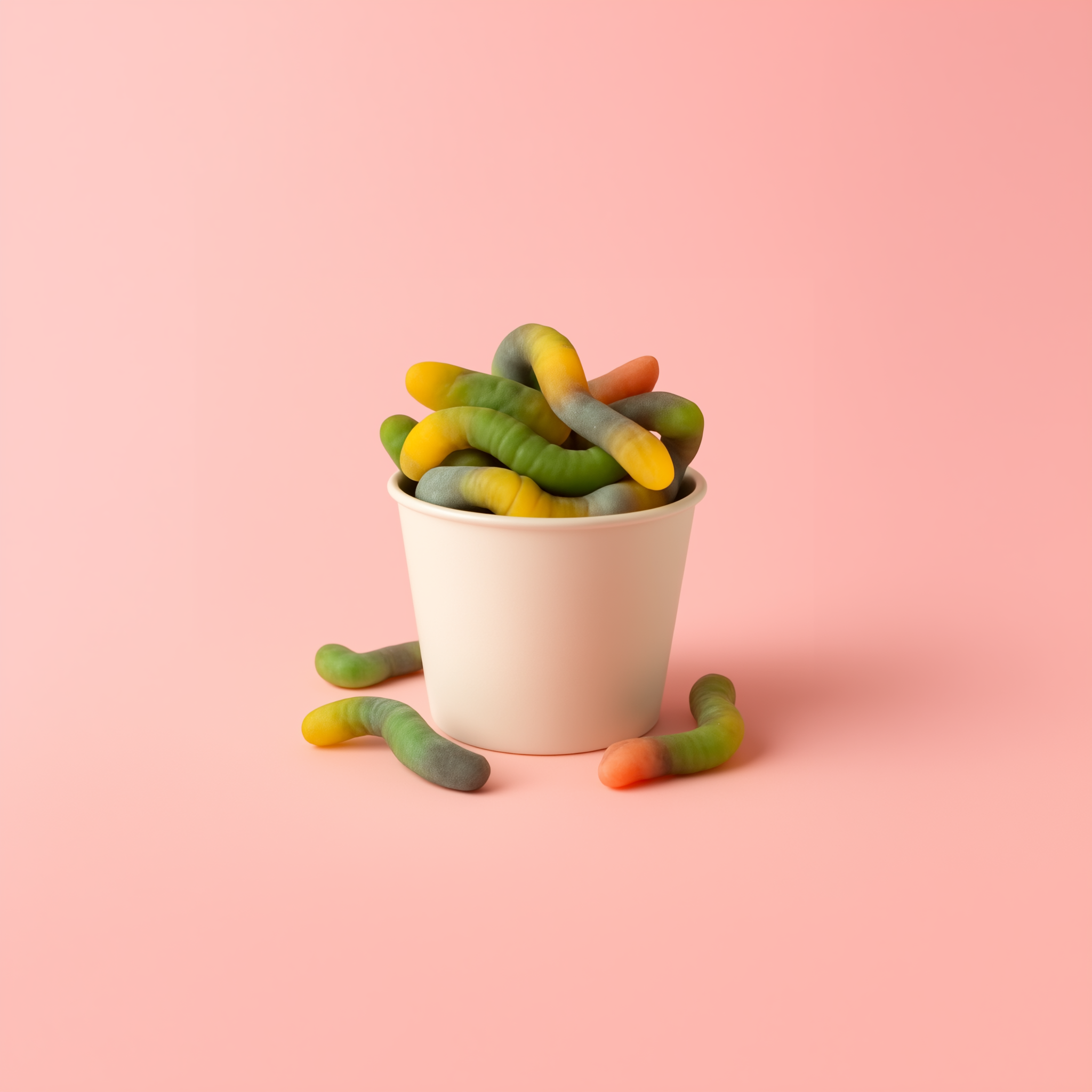 Halal snoep-zacht-zoet-gekleurde wormen